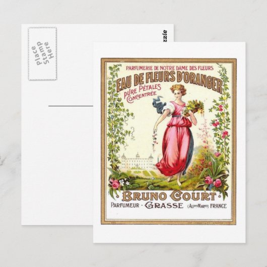 Briefkaart Eau de Fleurs d'Orangers (Voorkant / Achterkant)