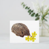Briefkaart Echidna en Frangipani (Staand voorkant)