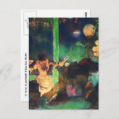 Briefkaart: Edgar Degas - Cafe des Ambassadeurs Briefkaart (Voorkant / Achterkant)