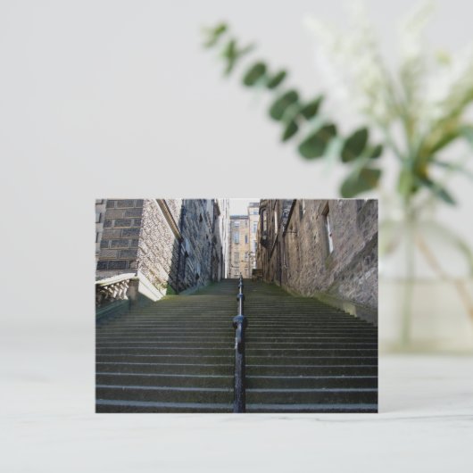 Briefkaart Edinburgh Stairs (Staand voorkant)