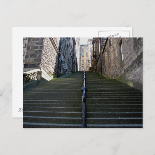 Briefkaart Edinburgh Stairs (Voorkant / Achterkant)