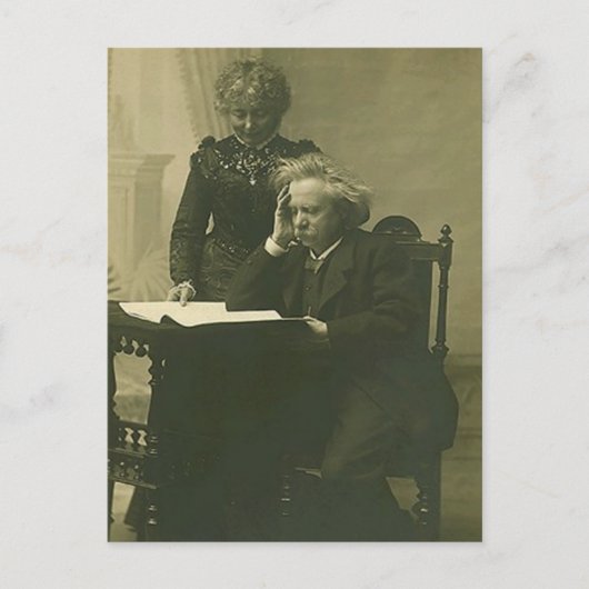 Briefkaart Edvard Grieg & Nina Hagerup Circa 1900 (Voorkant)