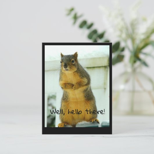 Briefkaart eekhoorn (Staand voorkant)