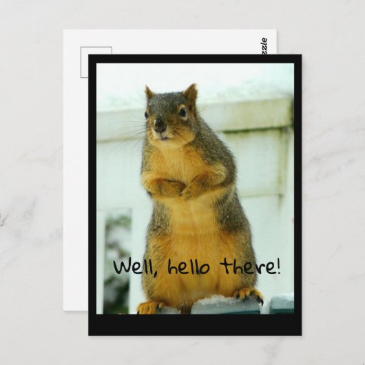 Briefkaart eekhoorn (Voorkant / Achterkant)