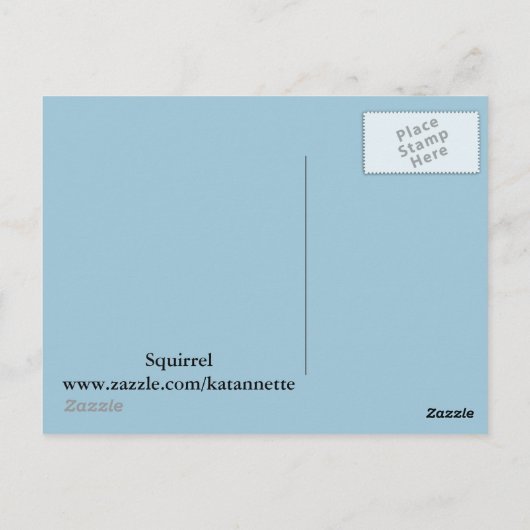 Briefkaart eekhoorn (Achterkant)