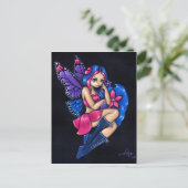 briefkaart "Een beetje verlegen" (Staand voorkant)