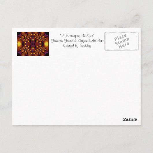 Briefkaart ~ "Een bijeenkomst van de ogen" (Achterkant)