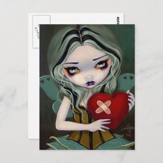 briefkaart "Een gebroken hart sturen" (Voorkant / Achterkant)