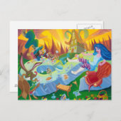 briefkaart "Een gekke theeparty" (Voorkant / Achterkant)