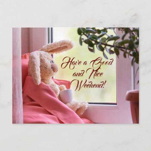 Briefkaart Een goed en aardig weekend (Voorkant)