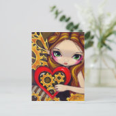 briefkaart "Een uurwerk Valentijn" (Staand voorkant)