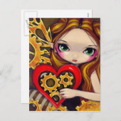 briefkaart "Een uurwerk Valentijn" (Voorkant / Achterkant)