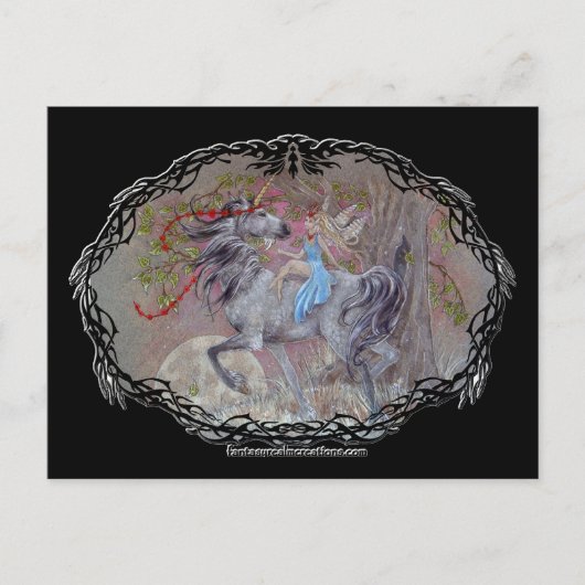 Briefkaart - Eenhoorn Valentijn (Voorkant)