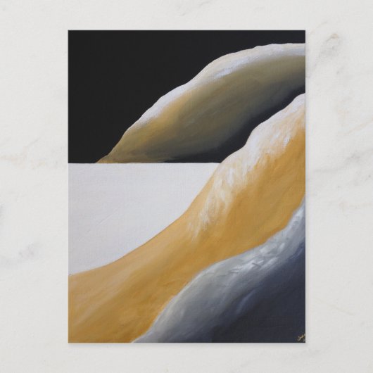 Briefkaart eenzame woestijnvloer (Voorkant)