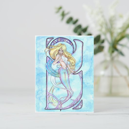 Briefkaart Eerste golf Mermaid Mini-Print (Staand voorkant)