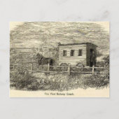 Briefkaart eerste spoorwegtouringcar (Voorkant)