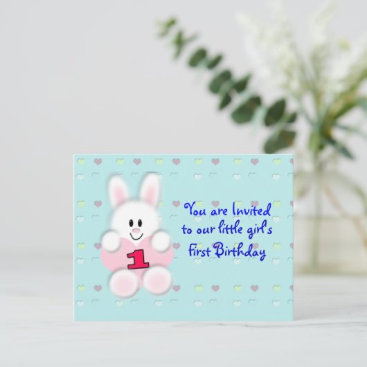 Briefkaart eerste verjaardag (Staand voorkant)
