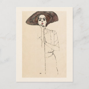 BRIEFKAART : EGON SCHIELE : PORTRAIT VAN DE VROUW 