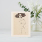 BRIEFKAART : EGON SCHIELE : PORTRAIT VAN DE VROUW  (Staand voorkant)