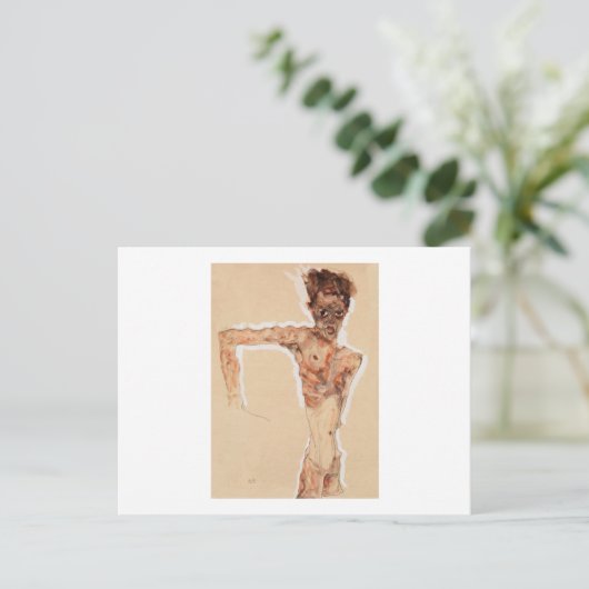 BRIEFKAART : EGON SCHIELE : SELF PORTRAIT 1912 (Staand voorkant)