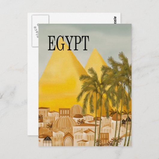 Briefkaart Egyptisch reizen (Voorkant / Achterkant)