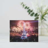 Briefkaart Eiffel Tower, Parijs Frankrijk (Staand voorkant)