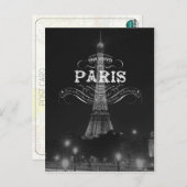 Briefkaart Eiffel Tower voor  voor reizen naar Par (Voorkant / Achterkant)