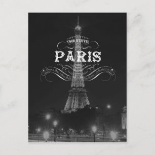 Briefkaart Eiffel Tower voor  voor reizen naar Par