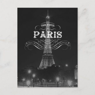 Briefkaart Eiffel Tower voor voor reizen naar Par