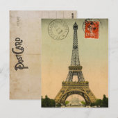 Briefkaart  Eiffeltoren (Voorkant / Achterkant)
