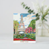 Briefkaart Eiffeltoren (Staand voorkant)