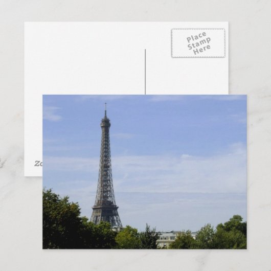 Briefkaart Eiffeltoren (Voorkant / Achterkant)