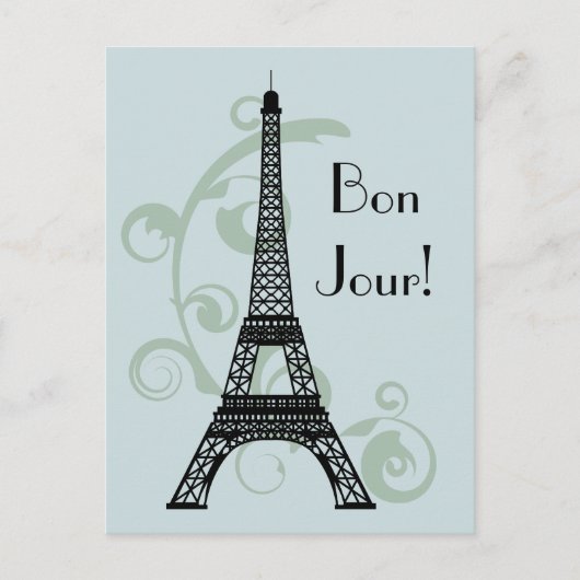 Briefkaart Eiffeltoren (Voorkant)