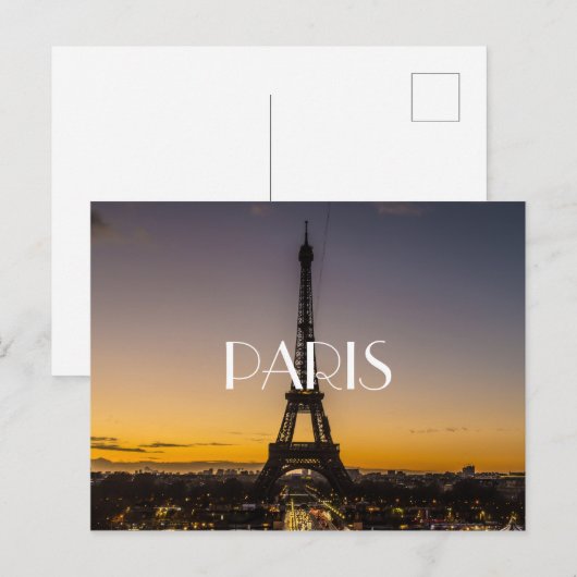 Briefkaart Eiffeltoren (Voorkant / Achterkant)