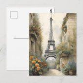 Briefkaart Eiffeltoren (Voorkant / Achterkant)