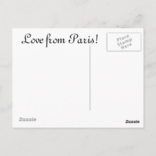 Briefkaart Eiffeltoren (Achterkant)