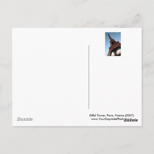 Briefkaart Eiffeltoren (Achterkant)