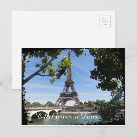 briefkaart eiffeltoren (Voorkant / Achterkant)