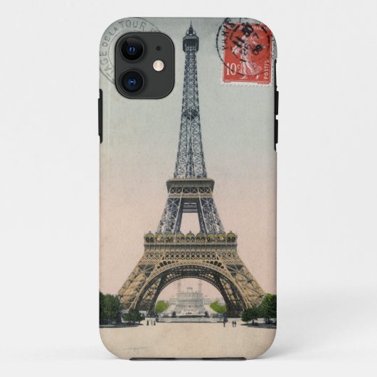 Briefkaart  Eiffeltoren Case-Mate iPhone Case (Achterkant)