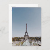 Briefkaart Eiffeltoren in Parijs Frankrijk (Voorkant / Achterkant)