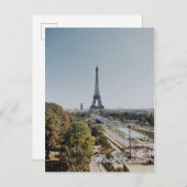 Briefkaart Eiffeltoren in Parijs Frankrijk (Voorkant / Achterkant)