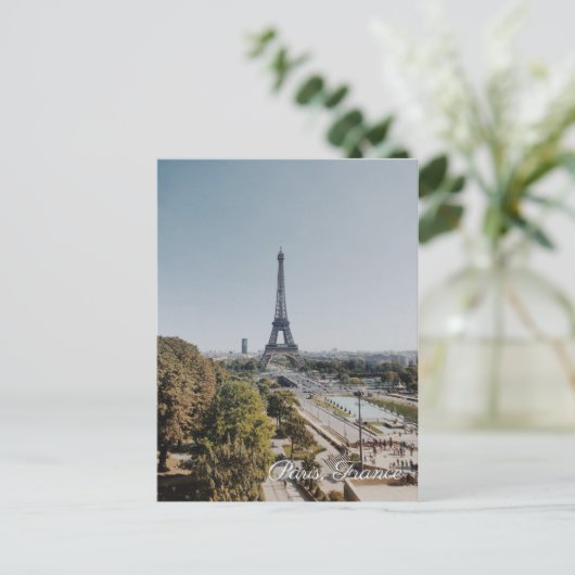 Briefkaart Eiffeltoren in Parijs Frankrijk (Staand voorkant)