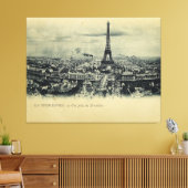 Briefkaart Eiffeltoren — Muur kunst Canvas Afdruk (Insitu (Woonkamer))