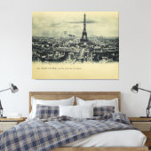 Briefkaart Eiffeltoren — Muur kunst Canvas Afdruk (Insitu (Slaapkamer))