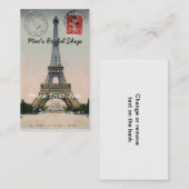 Briefkaart  Eiffeltoren Visitekaartje (Voorkant / Achterkant)