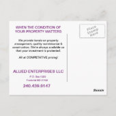 Briefkaart Eigendomsbeheer (Achterkant)