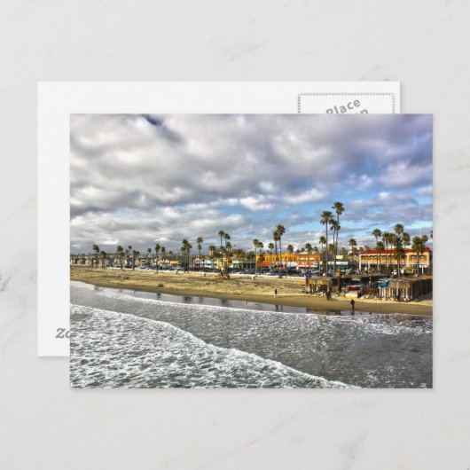 briefkaart "Einde dag" (Voorkant / Achterkant)