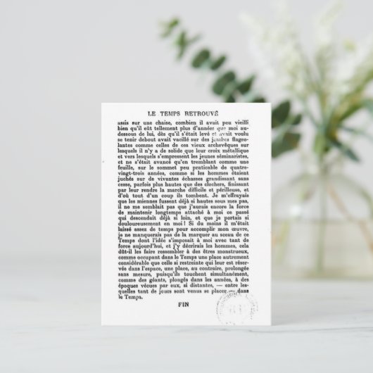 Briefkaart Eindpagina (Staand voorkant)