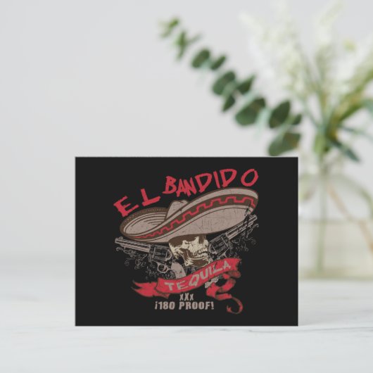 Briefkaart El Bandido Tequila (Staand voorkant)