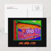 briefkaart "Elektrische graffiti" (Voorkant / Achterkant)